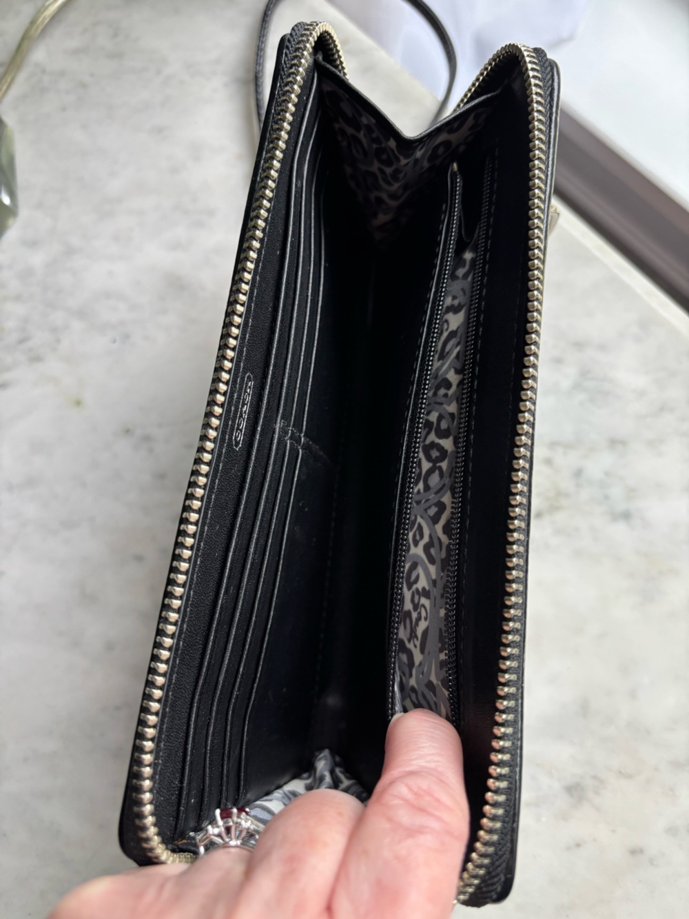 Coach Black Poppy Patent Leather Wristlet/Wallet - Picture 6 of 15